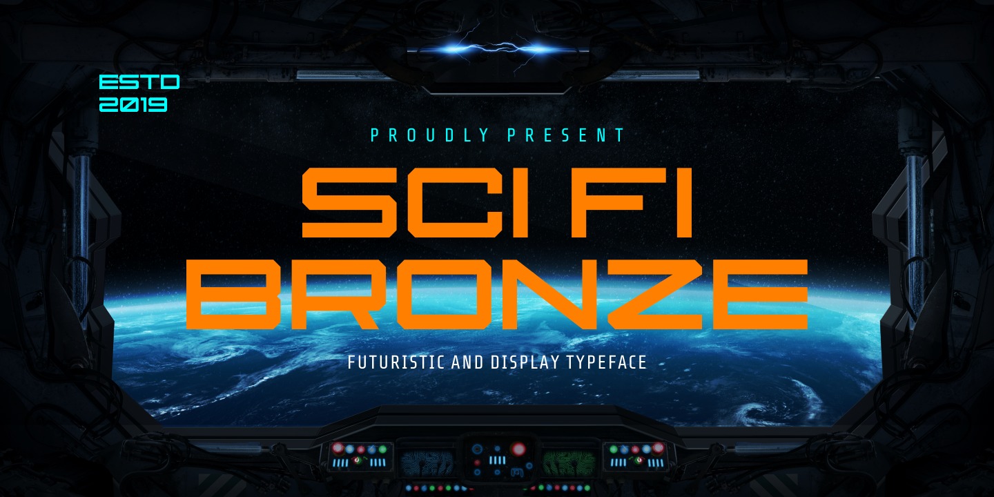 Пример шрифта Sci Fi Bronze #1